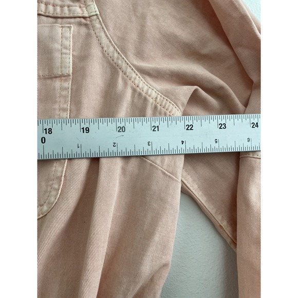 Old Navy Utility Coverall Jumpsuit Womens Peach XL Denim Straight Leg Pockets - Picture 4 of 8